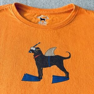 The Black Dog Martha's Vineyard Orange Dog Shark T-Shirt Boys XL (16/18)